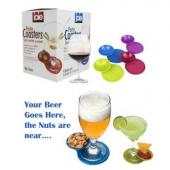 4 PCS Party Coasters with Multi-usage Appetizers P